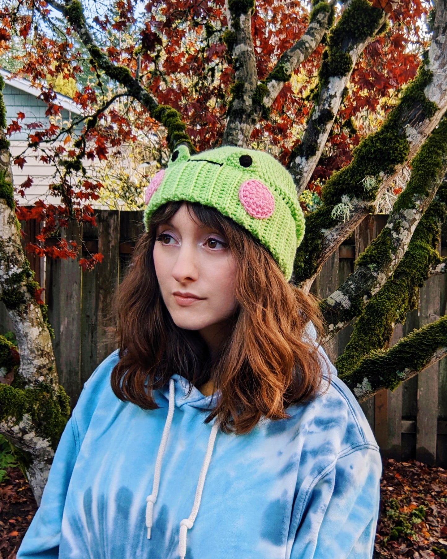 Crochet Pattern: Froggy Fold Over Beanie Hat