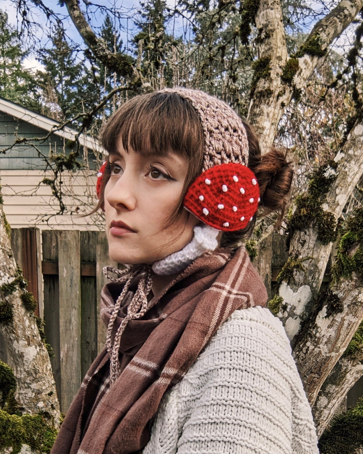 Crochet Pattern: Mushroom Earmuffs