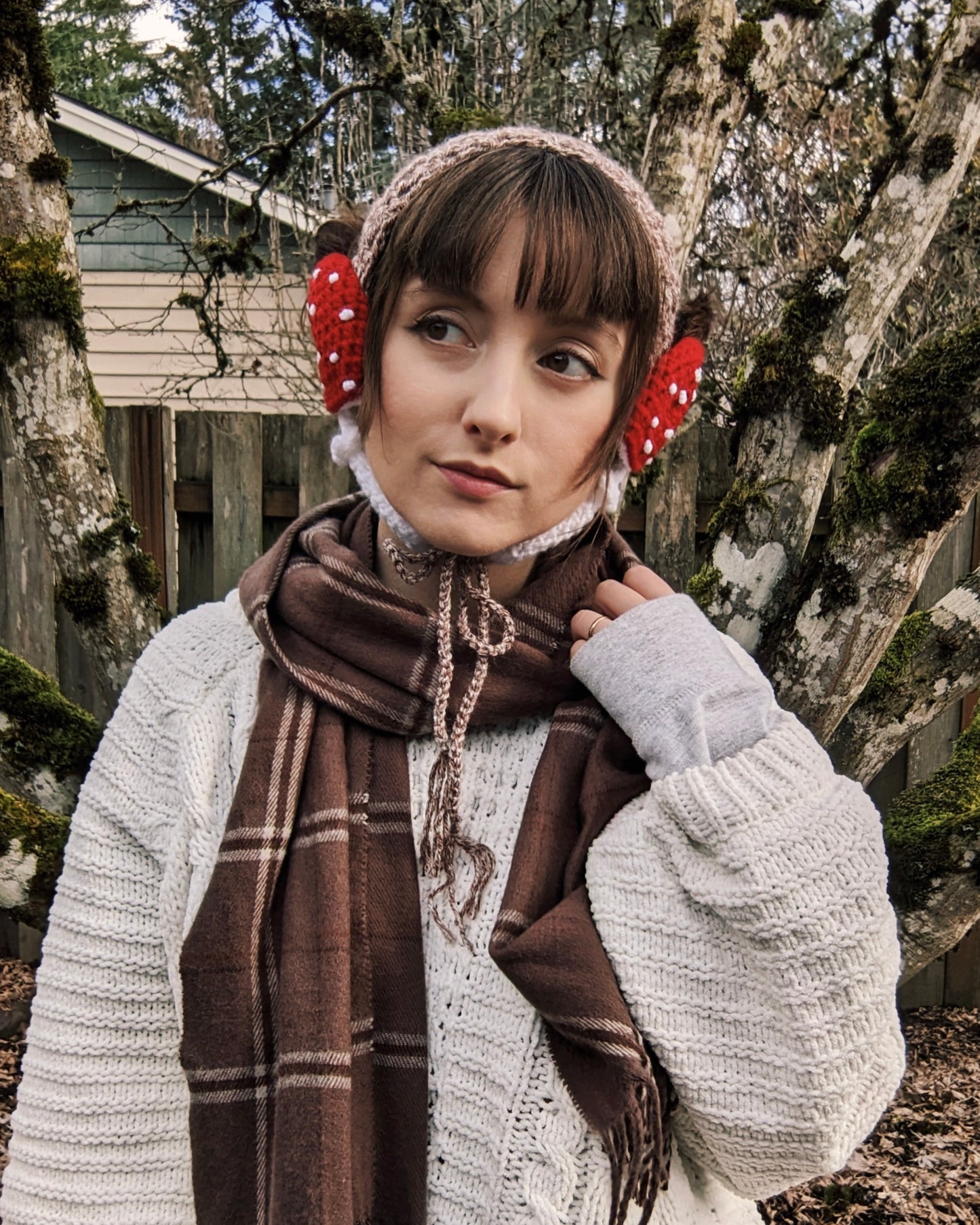 Crochet Pattern: Mushroom Earmuffs