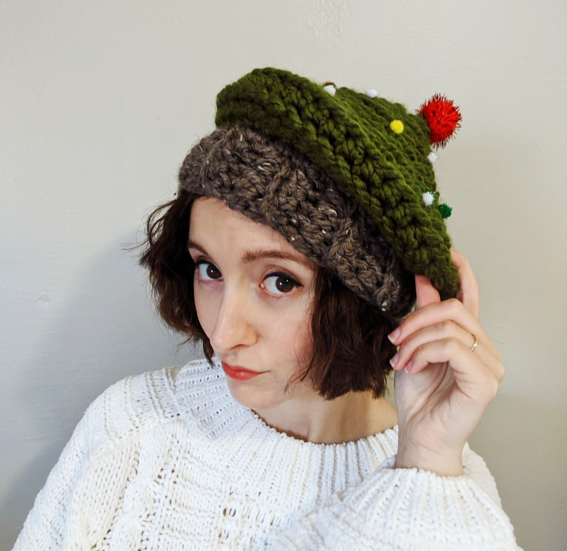 Crochet Pattern: Christmas Tree Hat 2