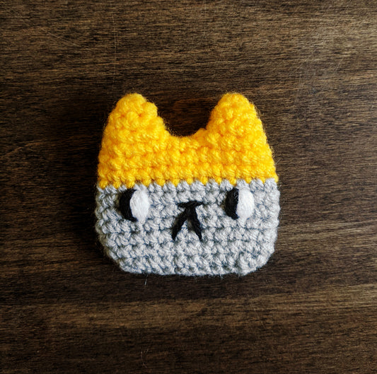 Crochet Pattern: Color Block Cat Pin