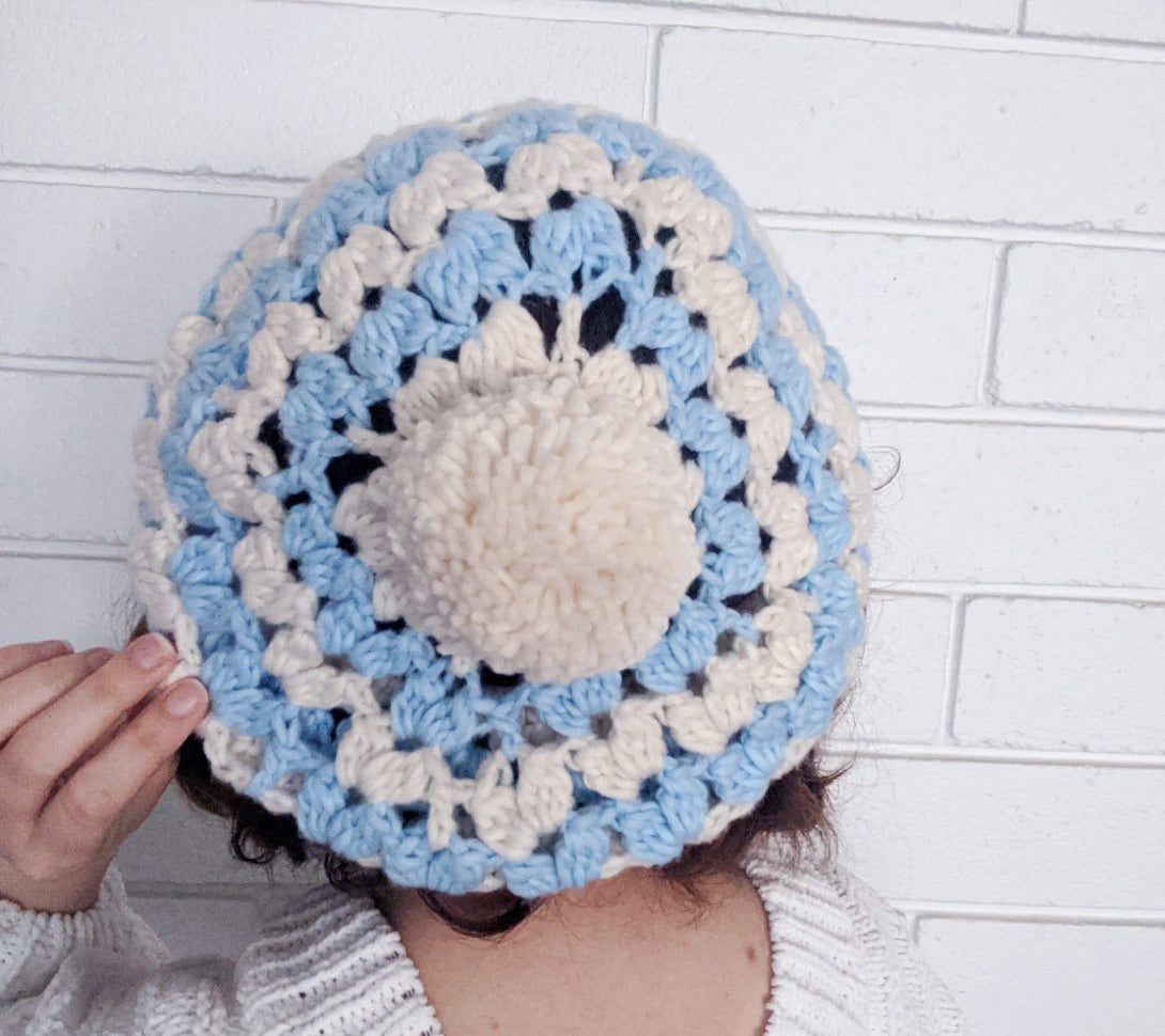 Crochet Pattern: Poofy Hearts Beret