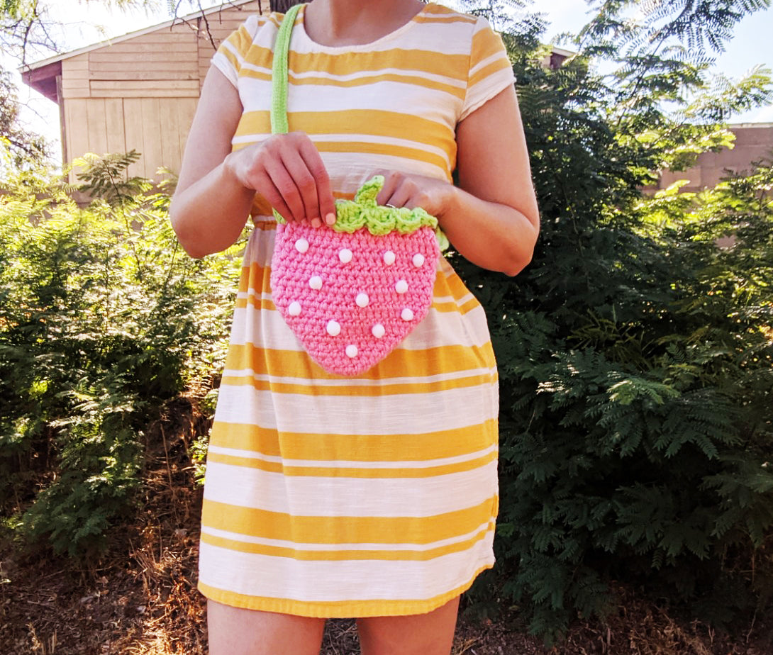 Crochet Pattern: Strawberry Hat & Bag Bundle