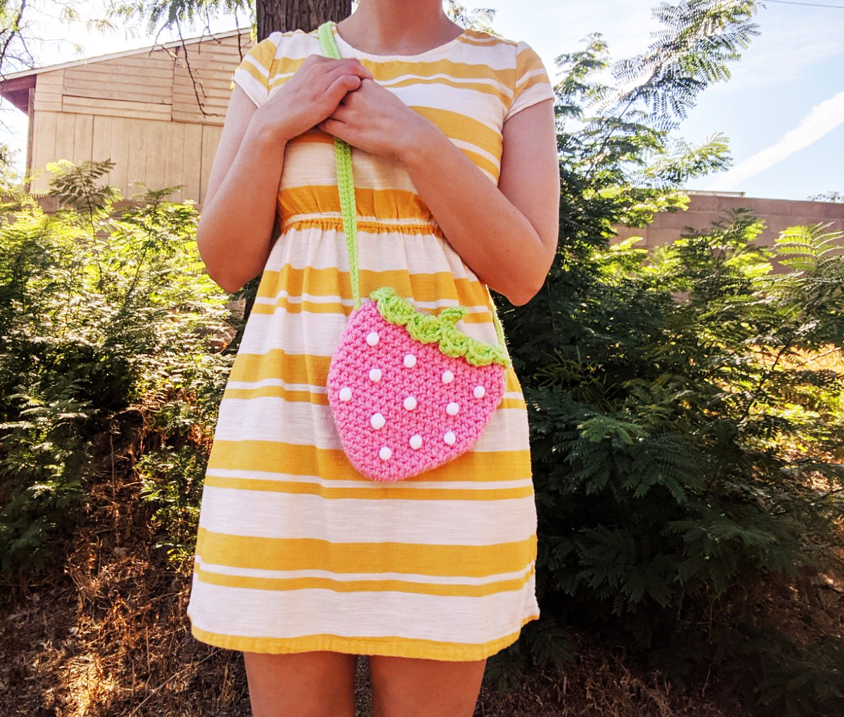 Crochet Pattern: Strawberry Hat & Bag Bundle