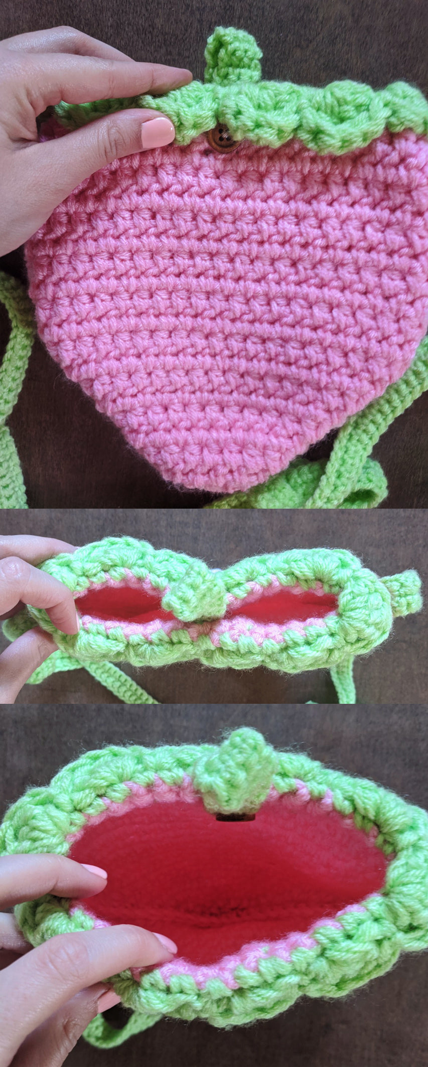 Crochet Pattern: Strawberry Crossbody Bag