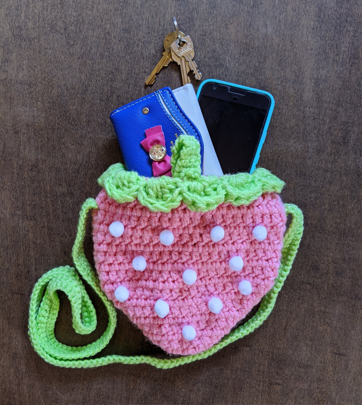 Crochet Pattern: Strawberry Crossbody Bag