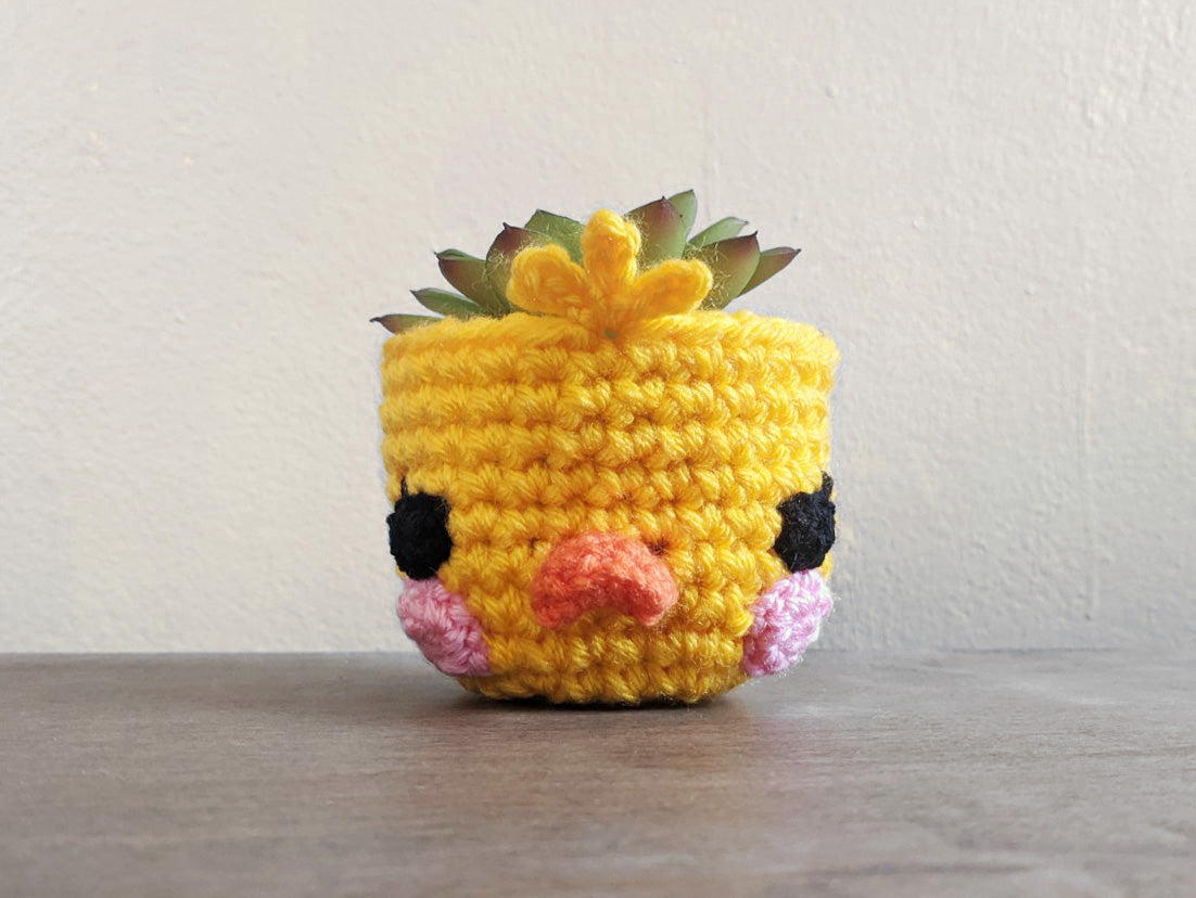 Crochet Pattern: Duckling Planter