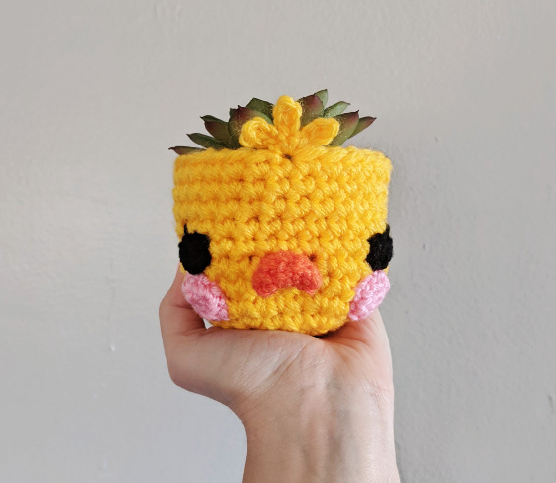 Crochet Pattern: Duckling Planter