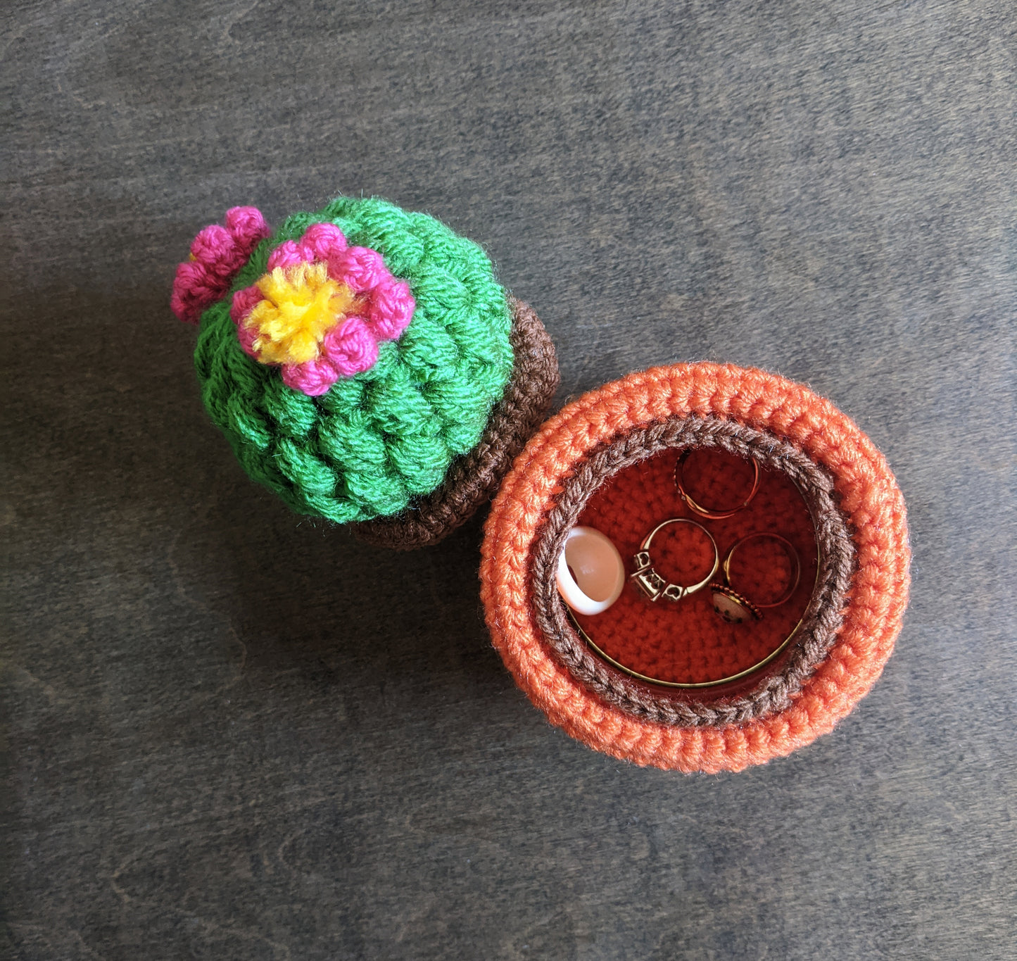 Crochet Pattern: Cactus Trinket Box