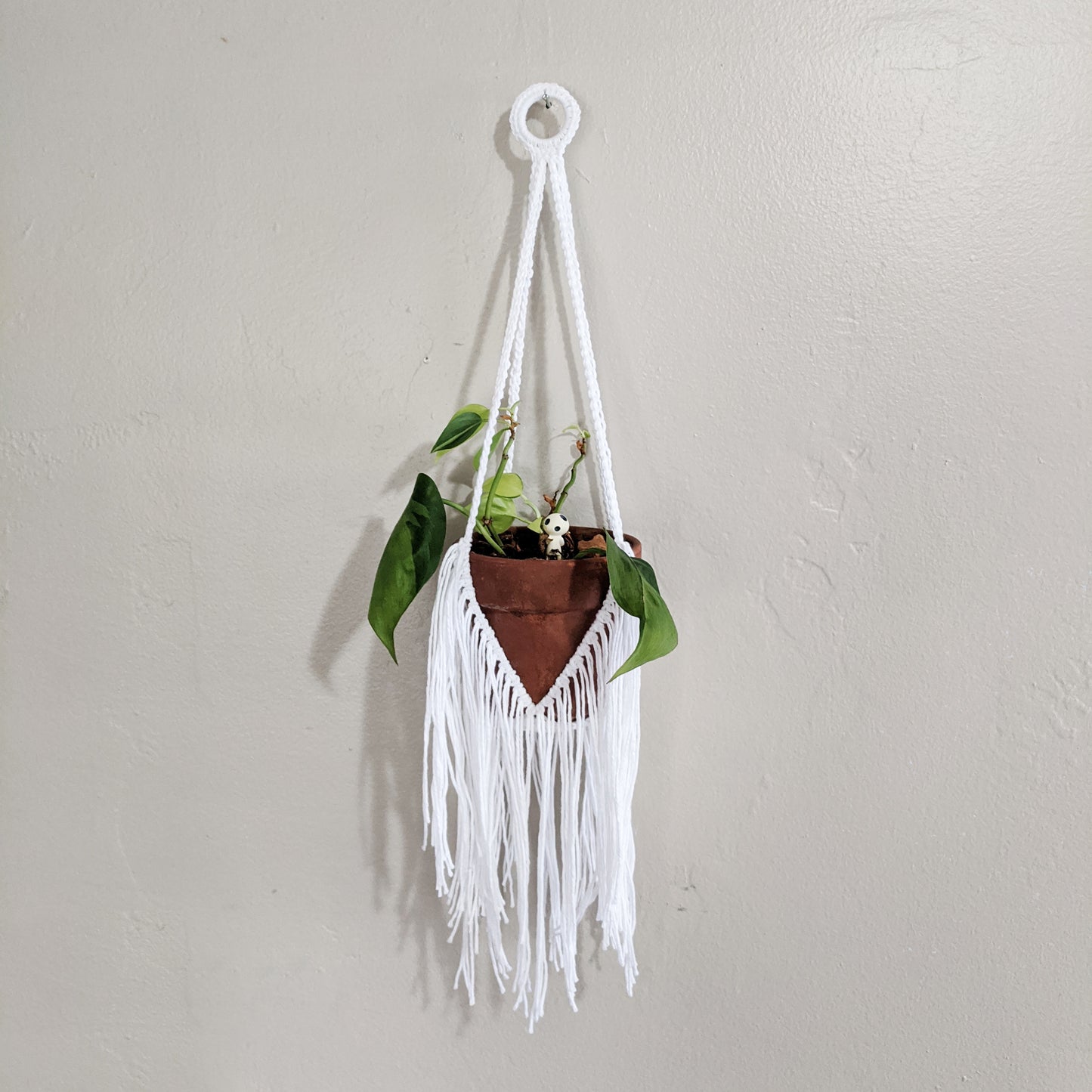 Crochet Pattern: Fringe Hanging Planter