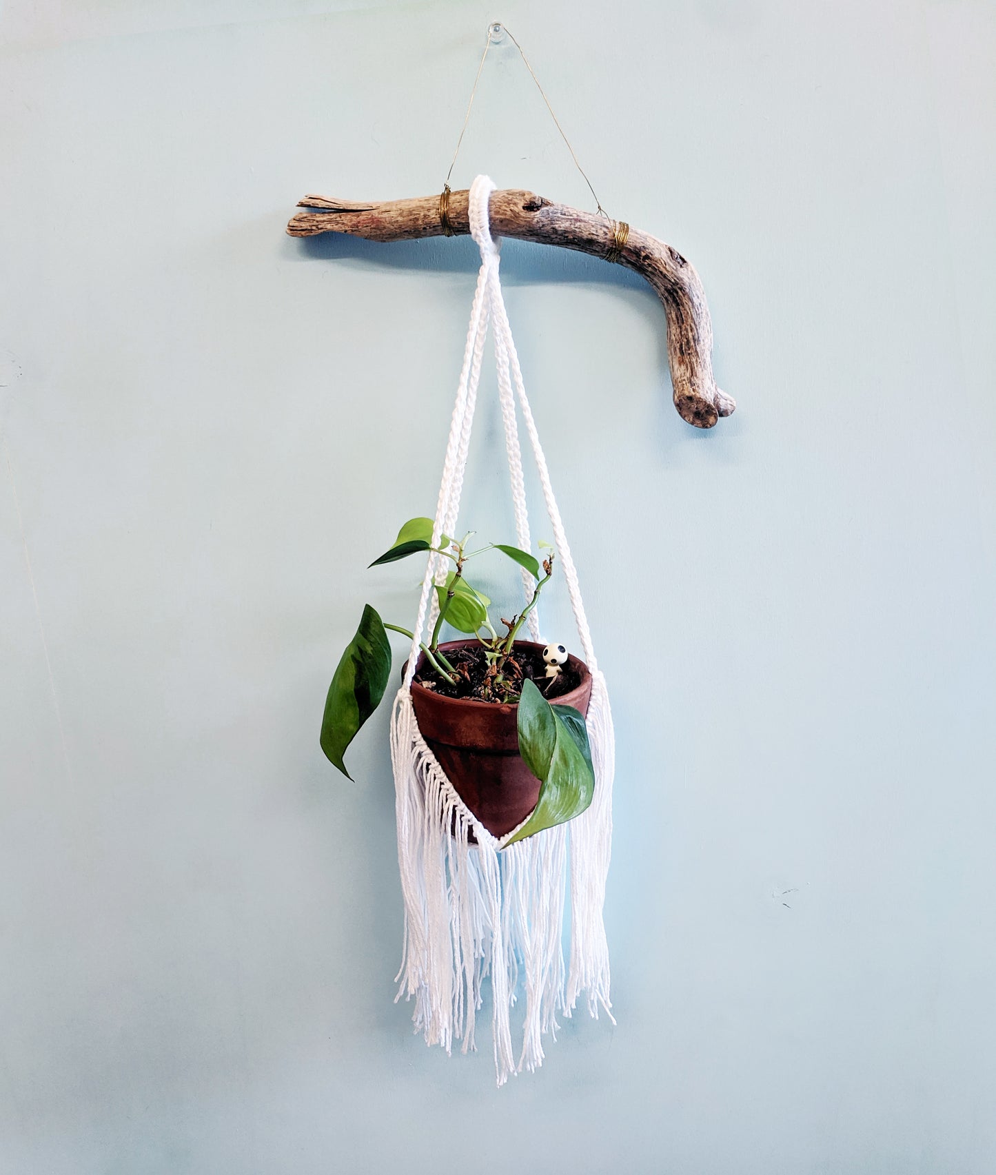 Crochet Pattern: Fringe Hanging Planter