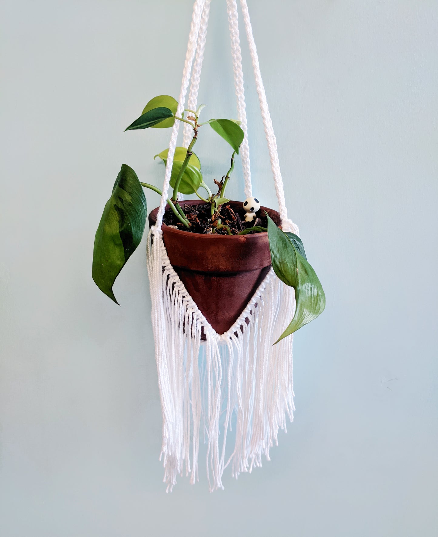 Crochet Pattern: Fringe Hanging Planter