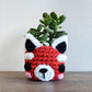 Kawaii Red Panda Planter - Pot Cover for 2" Pots - Sample Sale