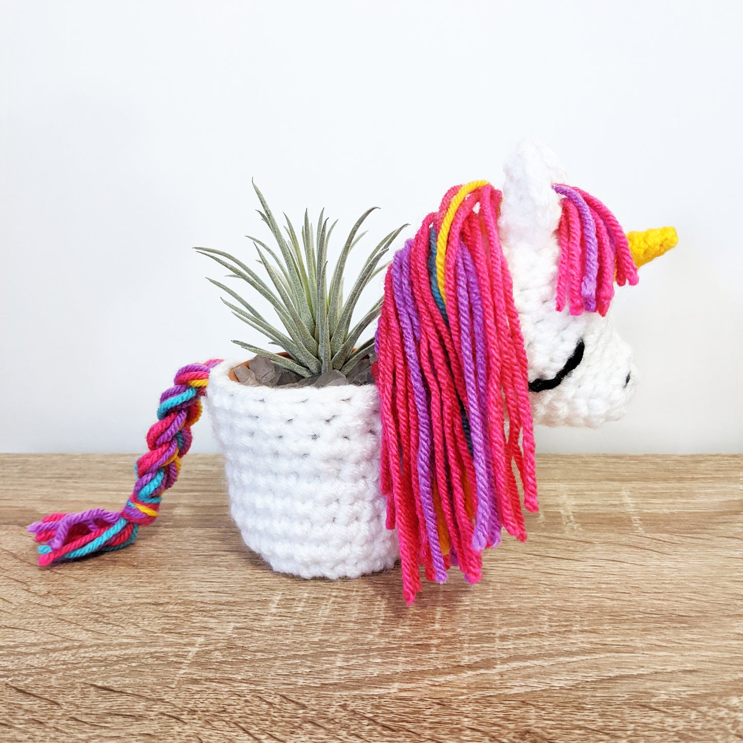 Crochet Pattern: Unicorn Planter
