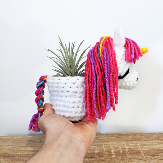 Crochet Pattern: Unicorn Planter