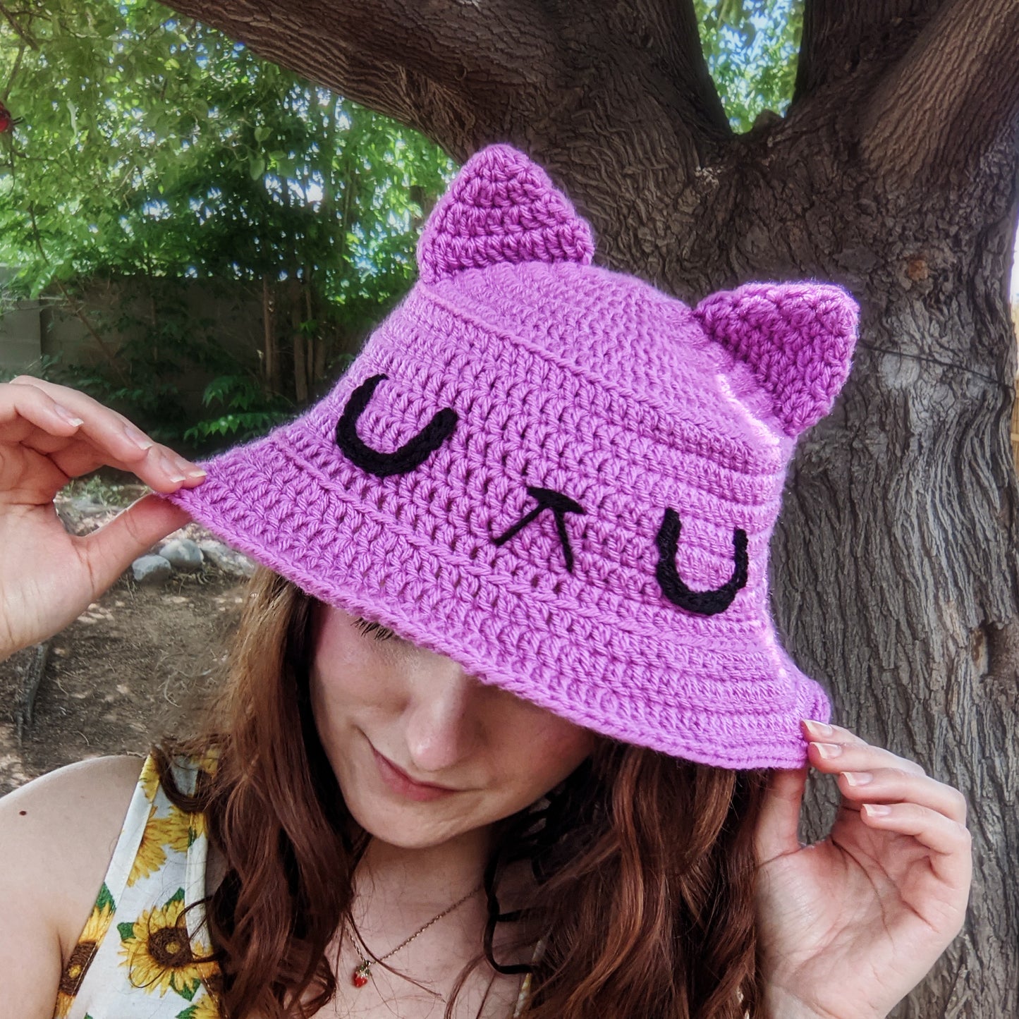 Crochet Pattern: Cat Ears Bucket Hat