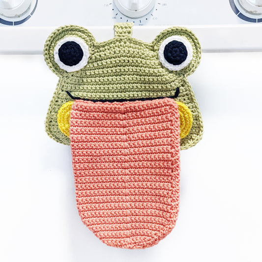 Adorable Froggy Kitchen or Bath Towel - Sample Sale