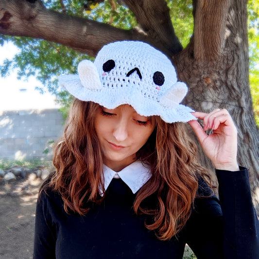 Crochet Pattern: Shy Ghost Bucket Hat
