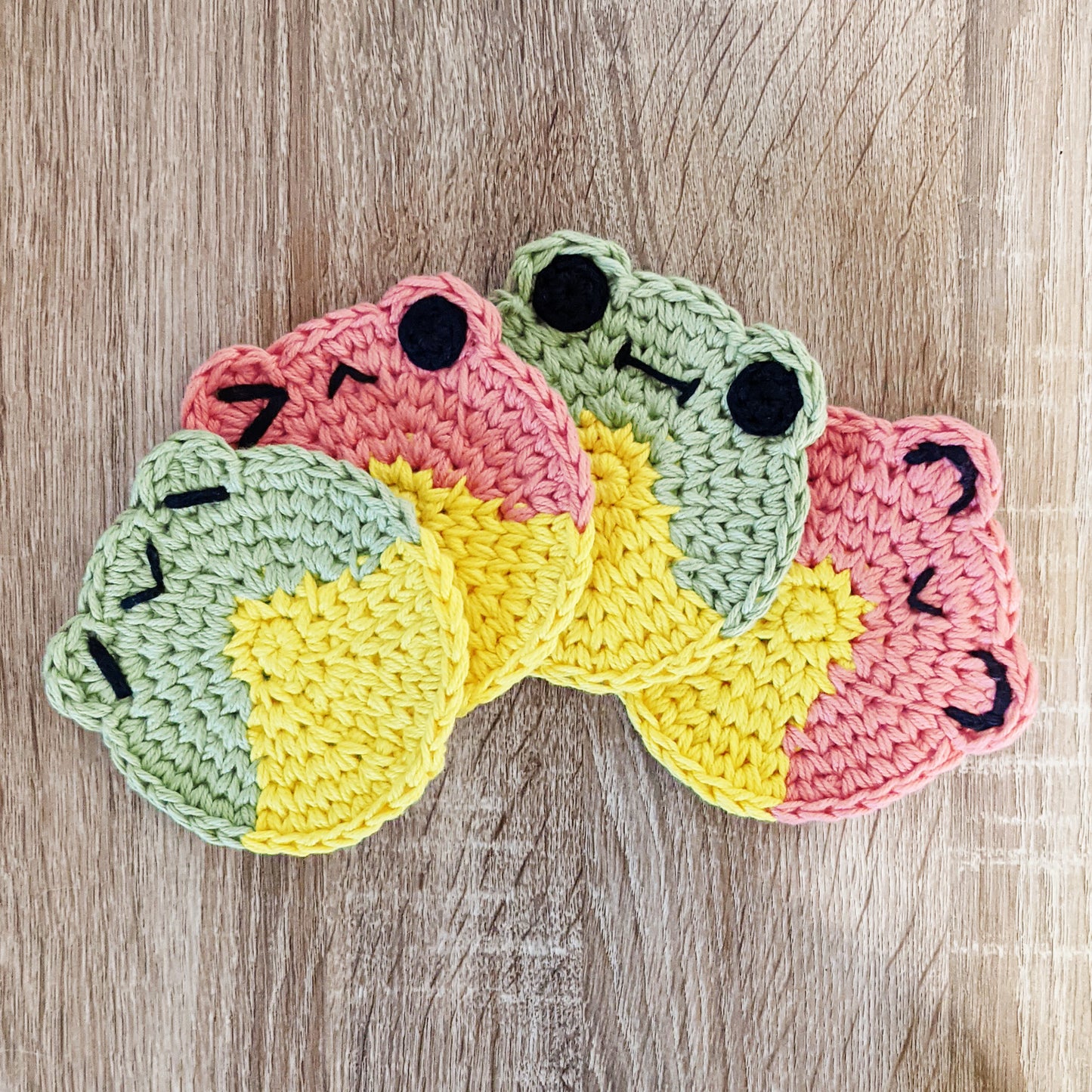 Crochet Pattern: Froggy Coasters