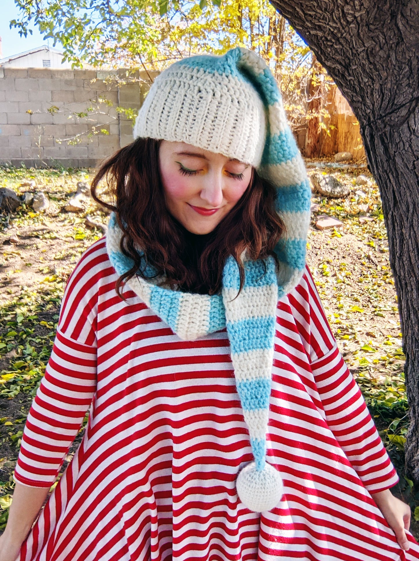 Crochet Pattern: Striped Elf Hat Scarf