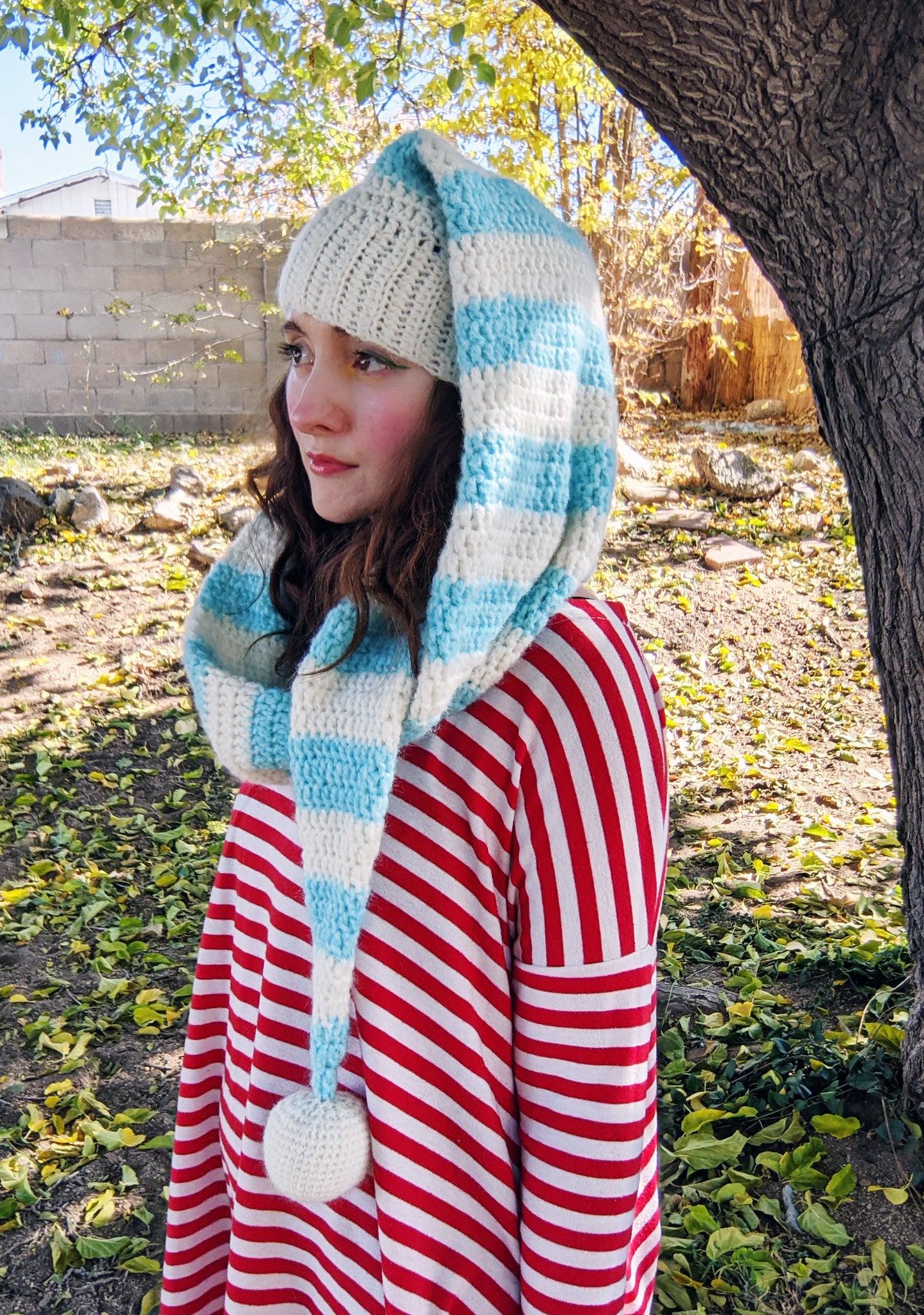 Crochet Pattern: Striped Elf Hat Scarf