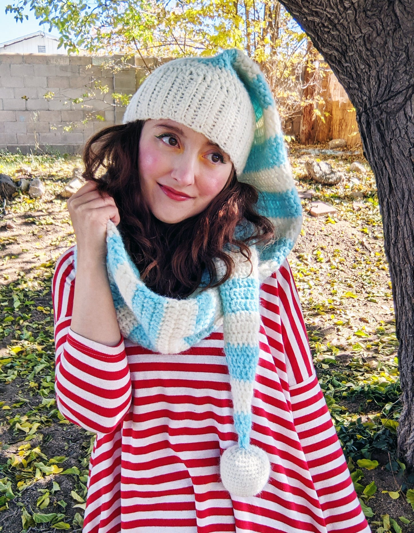 Crochet Pattern: Striped Elf Hat Scarf