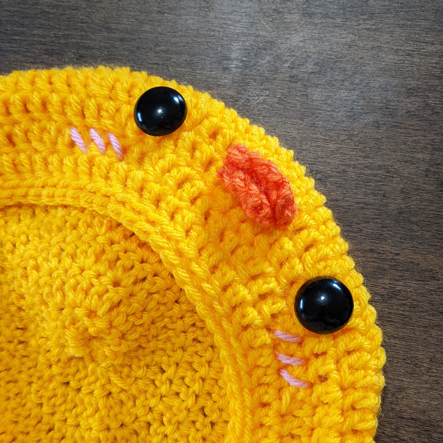 Kawaii Ducky Beret - Hand crocheted and designed hat - Sample Sale