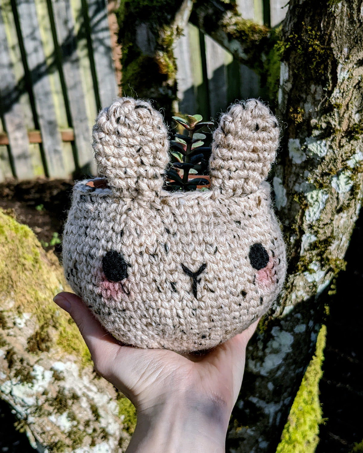 Crochet Pattern: Sweet Bunny Planter