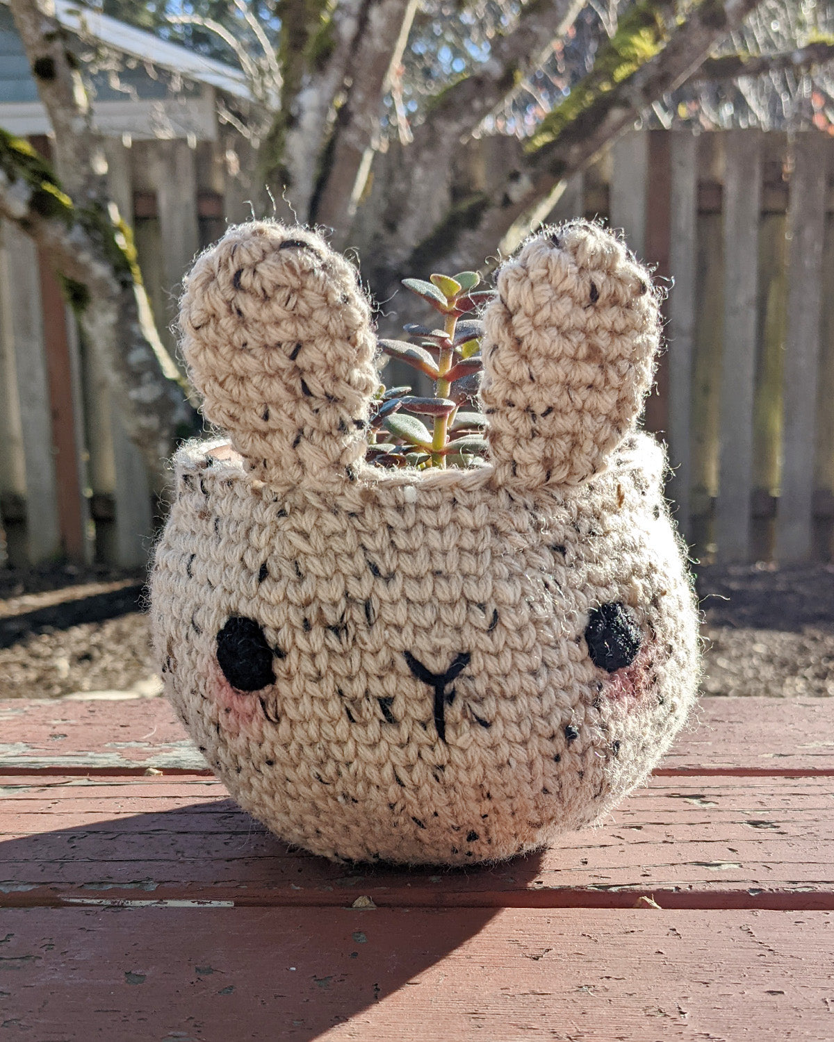 Crochet Pattern: Sweet Bunny Planter