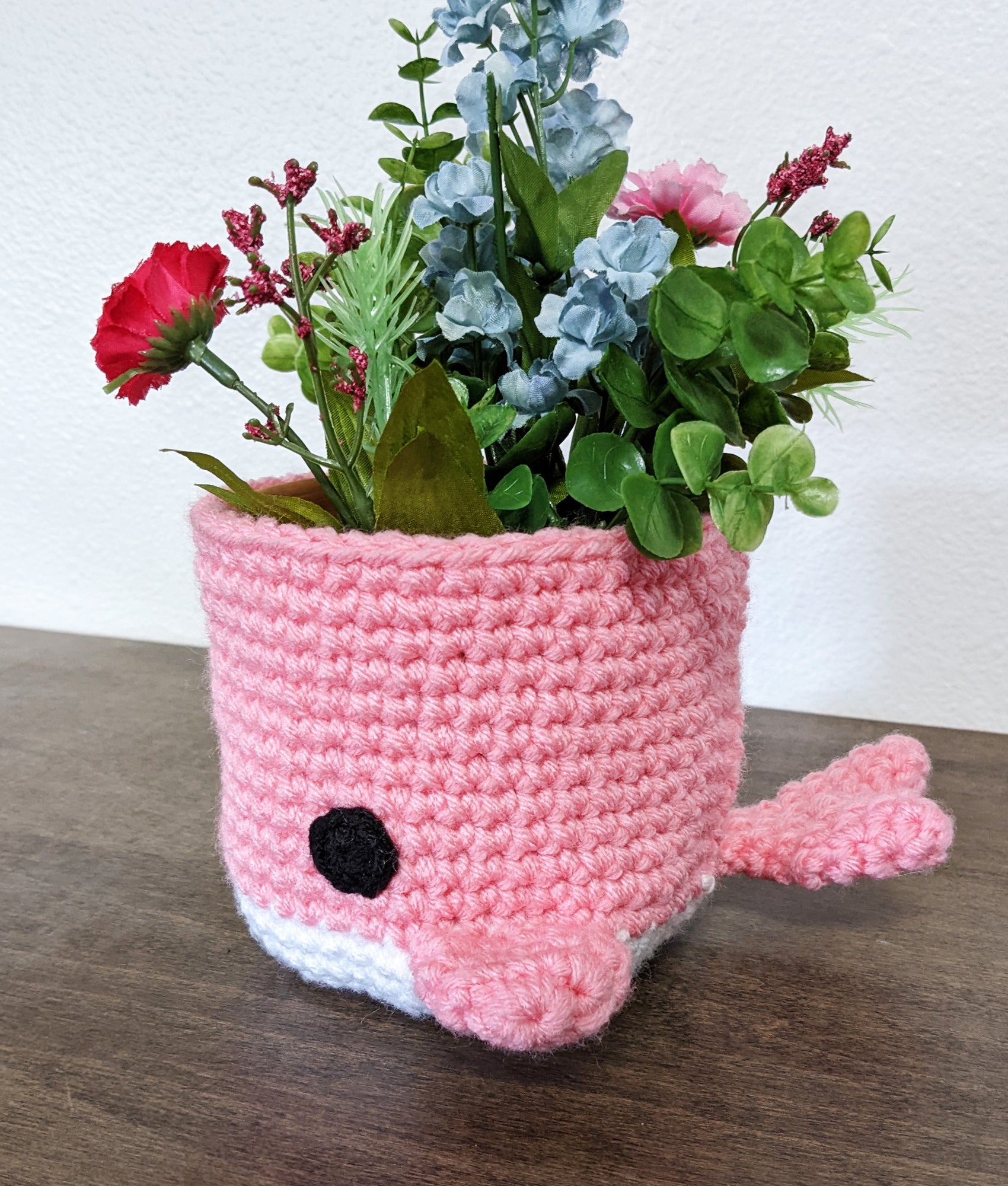 whale succulent pot Crochet Pattern: Whale Planter