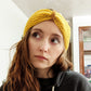 Mustard Turban Style Crochet Headband - Inventory Sale