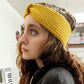 Mustard Turban Style Crochet Headband - Inventory Sale