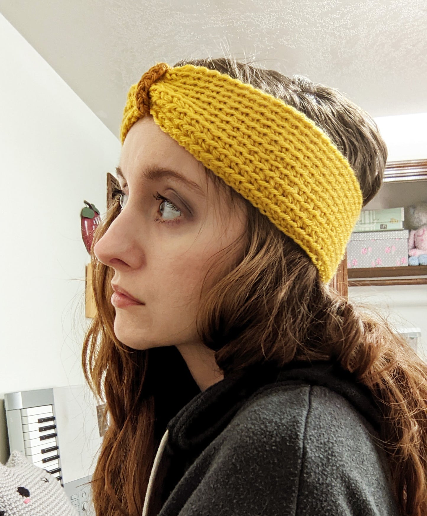 Mustard Turban Style Crochet Headband - Inventory Sale