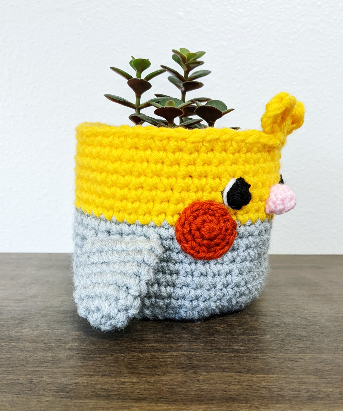 Crochet Pattern: Cockatiel Planter