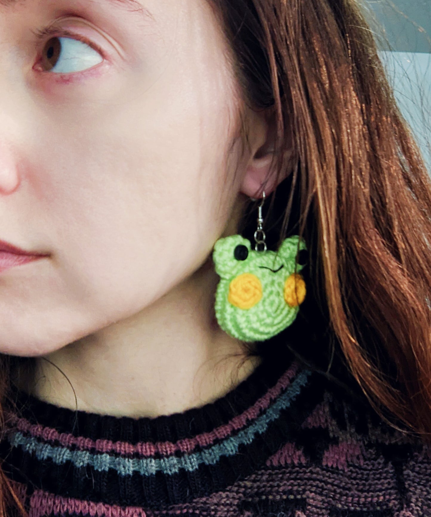 Crochet Pattern: Froggy Earrings