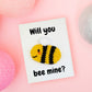 Crochet Pattern: Will You Bee Mine Valentine's Day Card