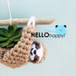 Crochet Pattern: Hanging Sloth Planter